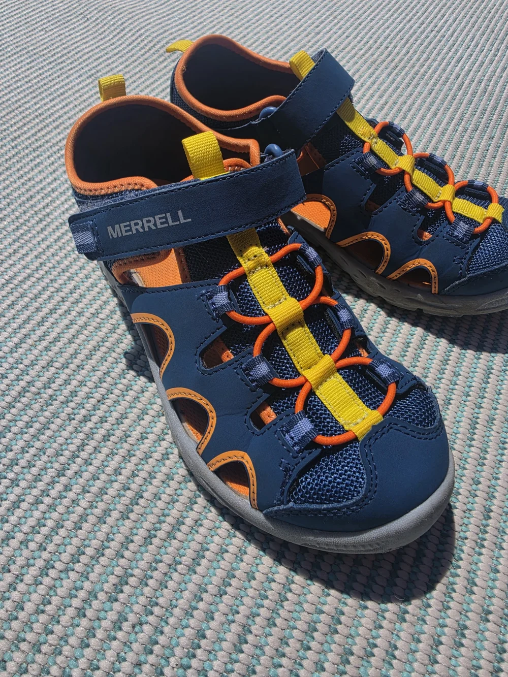 Merrell Kids' Navy and Yellow Closed-Toe Sandals